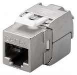 GOOBAY Keystone module RJ45 CAT 6A 90864, STP, 500 MHz, slim-line, ασημί 90864