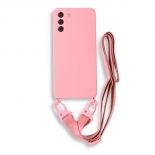 Bodycell Silicon Case με Λουρακι Samsung S21 Plus Pink