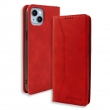 Bodycell Book Case Pu Leather iPhone 15 Plus Red