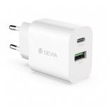 DEVIA wall charger Smart PD 1x USB-C 1x USB 20W white