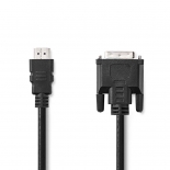 Nedis HDMI? Cable DVI-D 24+1-Pin Male 2.00 m (CCGB34800BK20) (NEDCCGB34800BK20)