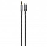 Καλώδιο Ήχου Woven Devia EC620 USB C σε 3.5mm 1m Ipure Μαύρο