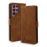 Bodycell Book Case Pu Leather Samsung S23 Ultra 5G Brown