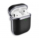 iCarer XAP 008 AirPods Silver Electroplating Case Black+Silver