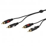 VIVANCO AUDIO CONNECTION CABLE 2x RCA to 2x RCA GOLD 1.5m