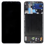 SAMSUNG A705F Galaxy A70 - LCD - Complete front + Touch Black Original Service Pack