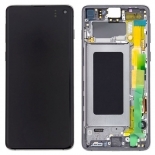 SAMSUNG G973F Galaxy S10 - LCD + Touch Prism Black Original Service Pack