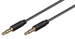 GOOBAY καλώδιο ήχου 3.5mm 63828, 4 pin stereo, copper, 1.5m, μαύρο 63828