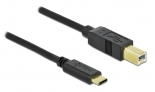 DELOCK καλώδιο USB-C σε USB Type B 83666, 480Mbps, 3m, μαύρο 83666