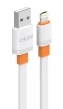 CELEBRAT  Lightning  USB CB-33L, flat, 12W, 1m,  CB-33A-L-WH