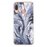 Silicon Marble Case Samsung A40 SM2 Blue/White