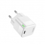 XO - CE06 wall charger 30W USB-C,PD GaN LED indicator white