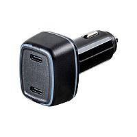 VIVANCO CAR CHARGER DUAL TYPE C 54W black