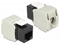 DELOCK Keystone module RJ45 86340, Cat 6 UTP, μαύρο 86340