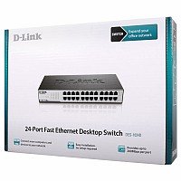 24-Port Ethernet 10/100 Unmanaged Desktop Rackmount Switch D-LINK DES-1024D