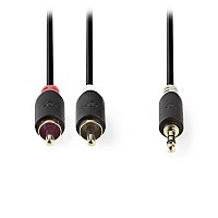 Καλώδιο 2x RCA αρσ. - 3,5mm Stereo αρσ, 3m NEDIS CABW22200AT30