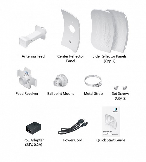 UBIQUITI LiteBeam M5 airMAX CPE Access Point LBE-M5-23, 23dBi, 5GHz LBE-M5-23