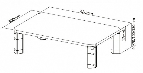 BRATECK Επιτραπέζια βάση AMS-6 για οθόνη 17-32, 20kg AMS-6