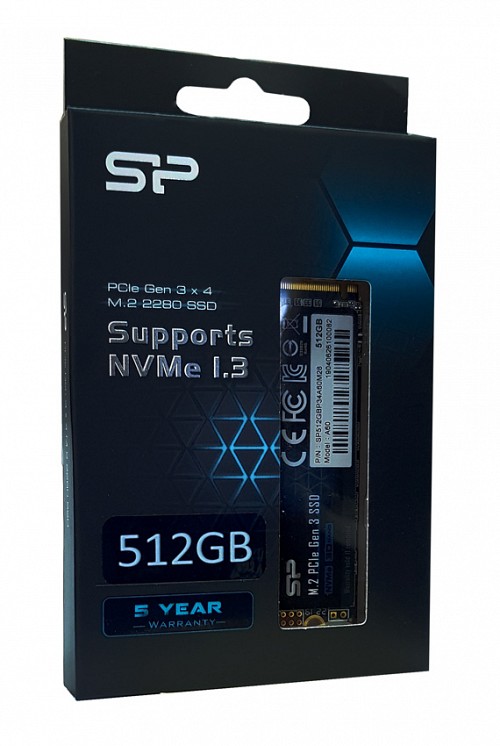 SILICON POWER SSD PCIe Gen3x4 P34A60 M.2 2280, 512GB, 2.200-1.600MB/s SP512GBP34A60M28