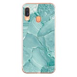 Silicon Marble Case Samsung A40 SM3 Green