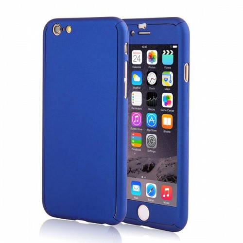 360 Full Cover & Temp.Glass iPhone 7/8 Plus Blue