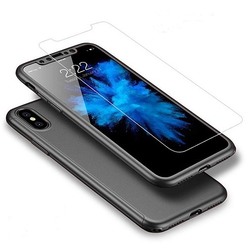 360 Full Cover & Temp.Glass iPhone XR Black