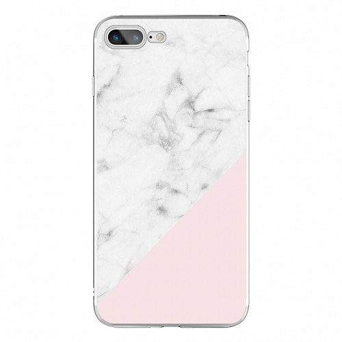 Silicon Marble Case iPhone 7/8 Plus SM9 White/Pink