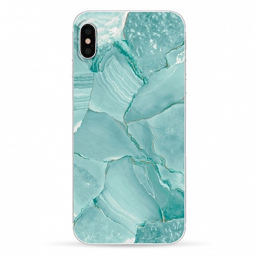 Silicon Marble Case iPhone X/XS SM3 Green