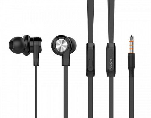 CELEBRAT earphones   D9, 3.5mm , 10mm, 1.2m,  D9-BK