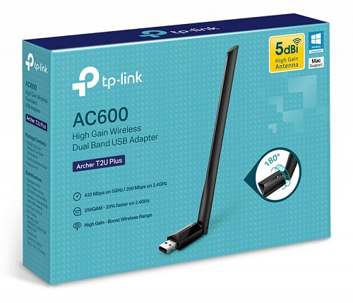 TP-LINK  USB   Archer T2U Plus, 600Mbps, V.1 ARCHER-T2UPLUS