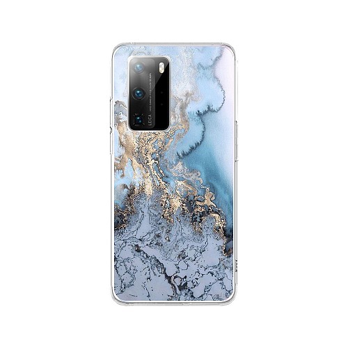 Silicon Marble Case Huawei P40 SM 1 Blue