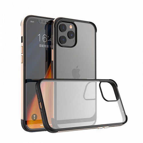 Bodycell Back Cover + Aluminium Bumper For iPhone 12 Pro Max  Gold