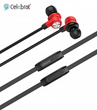 CELEBRAT earphones   D9, 3.5mm , 10mm, 1.2m,  D9-RD