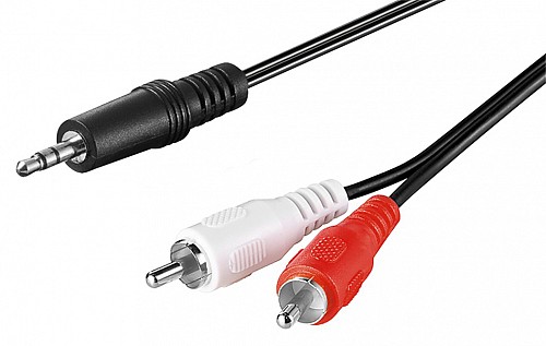 GOOBAY καλώδιο ήχου 51649 3.5mm σε 2x RCA, 3 pin stereo, 1.5m, μαύρο 51649