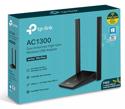 TP-LINK  USB   Archer T4U Plus, 1300Mbps, V.1 ARCHER-T4UPLUS