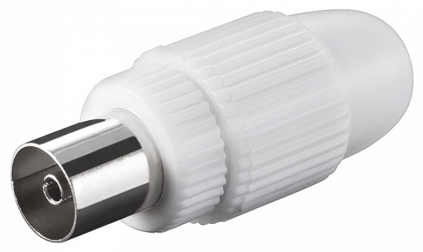 GOOBAY βύσμα coaxial 11501, θηλυκό, λευκό, 10τμχ 11501