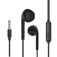 CELEBRAT earphones με μικρόφωνο G12, 3.5mm σύνδεση, Φ14.2mm, 1.2m, μαύρο G12-BK