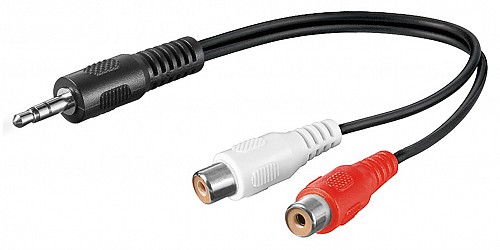 GOOBAY  3.5mm male  2x RCA female 50600, 0.2m,  50600