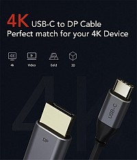 CABLETIME  USB-C  DisplayPort CT-CMDP2, 4K/60Hz, 1.8m,  5210131038284