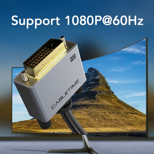 CABLETIME  HDMI  DVI PH241G, 1080p/60Hz, 1m,  5210131039137