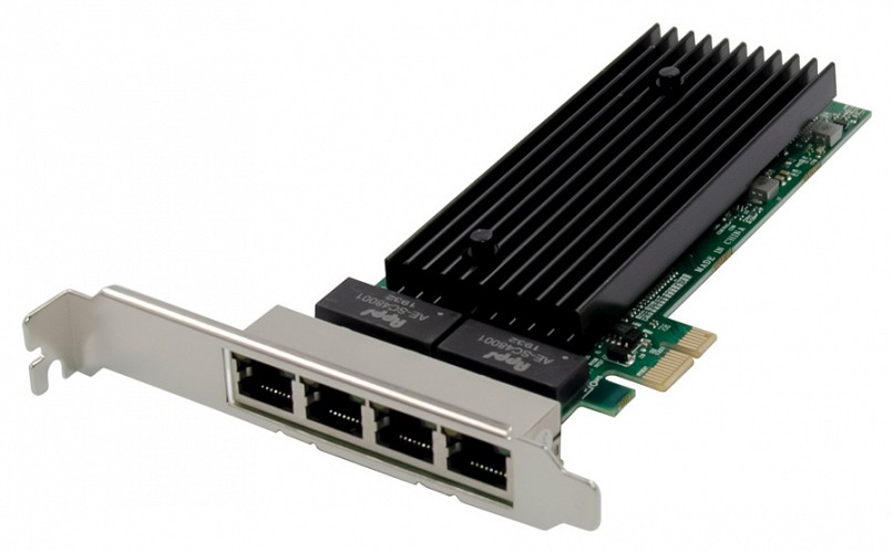 POWERTECH κάρτα επέκτασης PCIe σε 4x RJ45 ST7229, 1000Mbps, JL82576EB ST7229