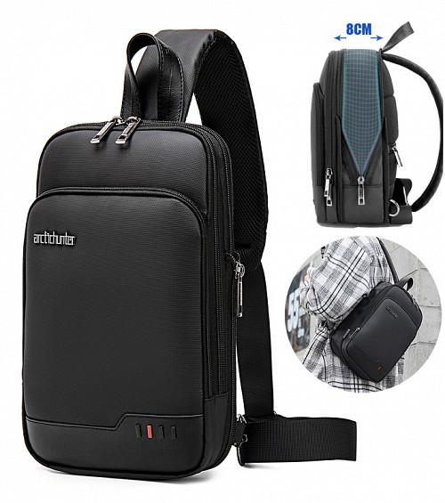 ARCTIC HUNTER τσάντα Crossbody XB00113, 8L, μαύρη XB00113-BK