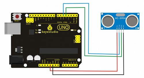 KEYESTUDIO HR-SR04 ultrasonic module KS0328, μπλε, 3τμχ KS0328