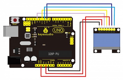 KEYESTUDIO OLED graphic display module KS0056, 1.3, 128x64 KS0056