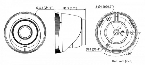 HIKVISION HIWATCH IP  HWI-T240H, POE, 2.8mm, 4MP, IP67 HWI-T240H