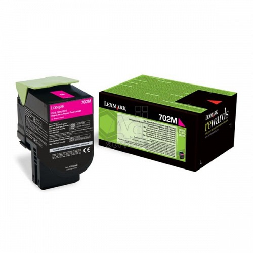 LEXMARK CS310/410/510 MAGENTA TONER CRTR SC (702M) RETURN 1k (70C20M0) (LEX70C20M0)