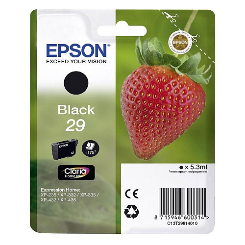 Epson  Inkjet Series 29 Black (C13T29814012) (EPST298140)