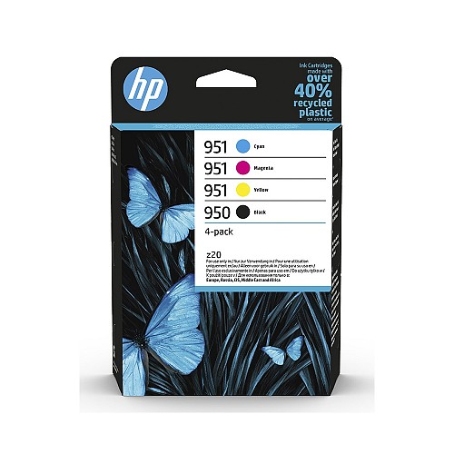 HP  Inkjet 950/951 4-Pack Black/CMY (6ZC65AE) (HP6ZC65AE)