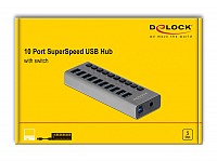 DELOCK USB hub 63670  , 10x , 5Gbps,  63670