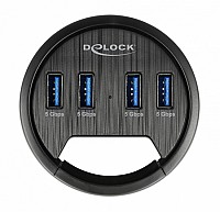 DELOCK USB hub 64153, 4x , 5Gbps, 60mm, USB ,  64153